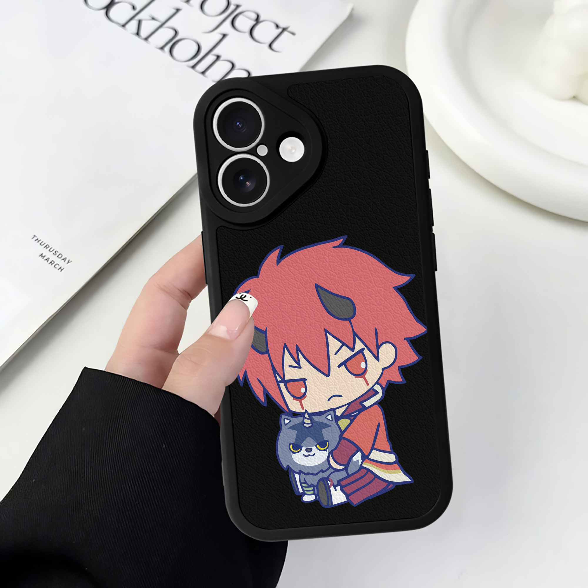 （画像用） 転スラ Regarding Reincarnated to Slime 【iPhone 16シリーズ対応】シリコンスマホケース（レザー調） 材質：シリコン